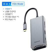 Load image into Gallery viewer, Baseus USB C HUB to USB 3.0 HUB HDMI RJ45 VGA USB Splitter