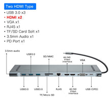Load image into Gallery viewer, Baseus Multi USB C HUB to HDMI VGA RJ45 3.0 USB HUB