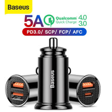 Load image into Gallery viewer, Baseus 30W Car Charger with Type C PD Fast Charger