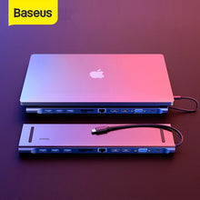 Load image into Gallery viewer, Baseus Multi USB C HUB to HDMI VGA RJ45 3.0 USB HUB
