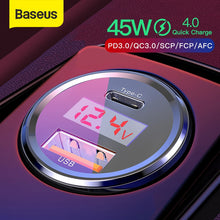 Load image into Gallery viewer, Baseus Quick Charge 4.0 3.0 Car Charger