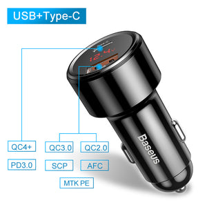 Baseus Quick Charge 4.0 3.0 Car Charger